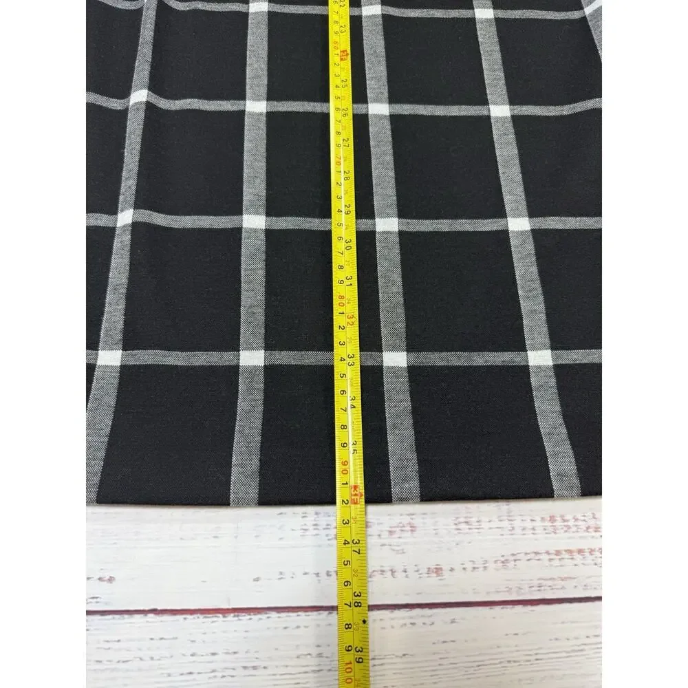 Tommy Hilfiger Woman’s Plaid A-Line Dress Size 12‎ Black / White